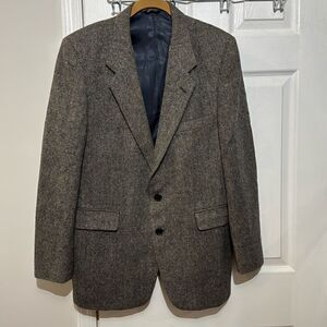 GIVENCHY Vintage‎ Gentleman Paris Men's 2 Button tweed wool Blazer Size 42 S